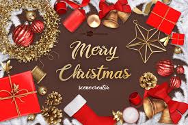 Christmas Scene Creator Postcard Mockup Christmas Postcard Christmas Scene
