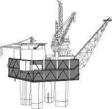 4 Views Oil Rig Cartoon Clip Art Black And White