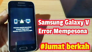Samsung Galaxy V muncul tulisan ...