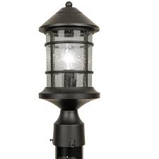 Newport Crest Sunset Outdoor Black Post Light 7787 03b The Home Depot Post Lights Outdoor Wall Lantern Post Lighting