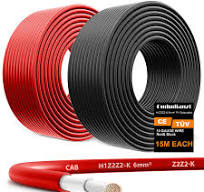 Cable de extensión de panel solar, cable fotovoltaico de cobre estañado  H1Z2Z2-K, cables de cableado solar para exteriores para sistema solar ...