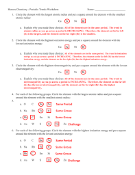 Comply with our simple steps to get your periodic table worksheet answer key pdf prepared rapidly: Periodic Trends Worksheet Answers