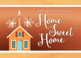 Happy House Anniversary From Realtor With Candle And Sparklers Card Ad Sponsored Anniversary House Happy Realtor Happy House Sparklers House Colors
