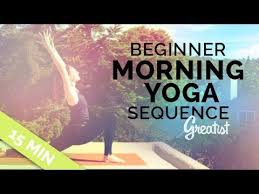 The class starts low to the ground in a seated pose and builds up to a standing sequence. This Easy 15 Minute Morning Yoga Routine Will Wake You Up Better Than Coffee Morning Yoga Sequences Beginner Morning Yoga 15 Minute Morning Yoga