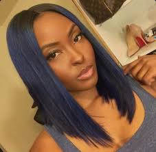 Black And Blue Bob Wig Blue Bob Wig Hairstyles Hair Styles Hair Beauty