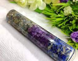 Labradorite Amethyst & Lapis Lazuli Orgone Dildo Massage Wand - Etsy Israel