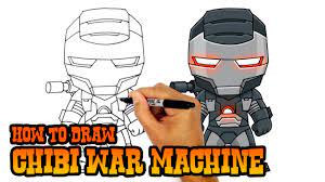 How To Draw War Machine | The Avengers - Youtube