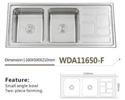 china stainless steel kitchen double