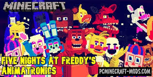 Five nights at freddy's 2 nos devuelve a la siniestra pizzería freddy fazbear donde pasaremos de nuevo cinco largas noches vigilando a sus animatrónicos. Fnaf 2 Animatronics Addon For Minecraft Pe 1 18 1 17 Pc Java Mods