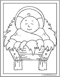There are tons of great resources for free printable color pages online. Christmas Coloring Picture Baby Jesus In Crib