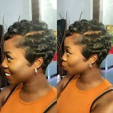 Pobokix finger wave wig human hair pixie cut wig short curly virgin hair wigs mommy wigs short classic wig for black women (short finger wave learn how to create fabulous 1920's style vintage finger waves using heated hot rollerset. Pin On Short Hair