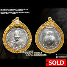 Rian Chareon Larp Pon Khun Tawee Mang Mee Sri Ruk Sao Har - Luang Por Ruay  - Year 2540 B.E. - Made of SILVER - Genthai-buddha