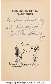 Avon snoopy's ski team bubble bath. 1965 Charles Schulz Signed And Inscribed Peanuts Book From The Sam Lot 80092 Heritage Auctions