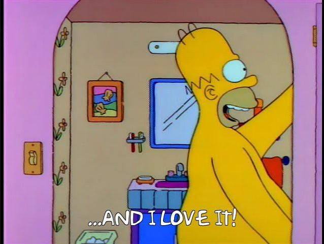 I'm whizzing with the door open… : r/TheSimpsons