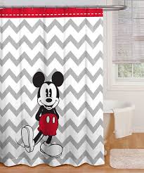 Add A Dose Of Classic Disney With This Chic And Cheerful Shower Curtain Mickey Mouse Shower Curtain Mickey Bathroom Disney Shower Curtain