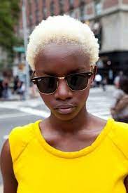 Pin By C Samoht On Black Girls Blonde Hair Blonde Afro Afro Hairstyles Bleached Hair