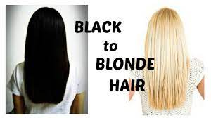 The blue from the top layers will probably bleed into the blonde layer, so you may not need. How To Bleach Black Hair Blonde Youtube