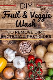 Diy Fruit And Veggie Wash To Remove Dirt Bacteria And Pesticide Residue From Your Produce Diy Nontoxic Veggiewash Fruit And Vegetable Wash Fruit Veggie Wash Healthy