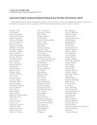 Journal of Dairy Science Editorial Board and Ad Hoc Reviewers, 2010