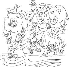 Let us introduce your child into the world of mammals! Preschool Jungle Animals Coloring Pages