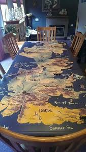 Game Of Thrones Hand Painted Westeros Table Game Of Thrones Decor Game Of Thrones Party Game Of Thrones Map