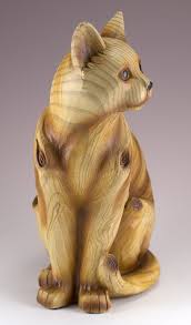 Cat Figurine Faux Carved Wood Look 8 In 2020 Dremel Wood Carving Wood Carving Patterns Wood Sculpture
