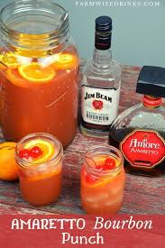 Amaretto Bourbon Punch The Farmwife Drinks In 2020 Bourbon Punch Recipe Bourbon Punch Whiskey Punch
