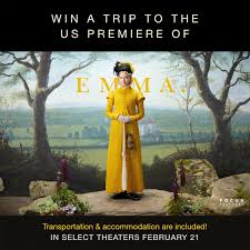 High resolution official theatrical movie poster (#1 of 8) for emma. Emma Movie Premiere Sweepstakes Enter Now Ew Com