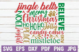 Christmas Word Art Graphic By Mintymarshmallows Creative Fabrica