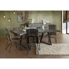 Kealive dining table set kitchen table with bench 5 pieces modern wood table top 2 benches and 2 stools, kitchen dining room furniture set 43.3''l x 27.6''w x 29.5''h metal frame, brown. Moro 6 Pc Dining Set Nis867452831 Furnitureland