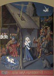 Nativity Scene, After A Miniature By Jehan Foucquet. From Military And  Religious Life In The Middle