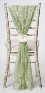 Easy to install and remove. Sage Chiavari Chair Cover Wedding Lace Vertical Drops