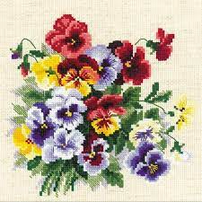 Riolis Scottish Heather Flowers Cross Stitch Kit Cross Stitch Cross Stitch Flowers Cross Stitch Patterns