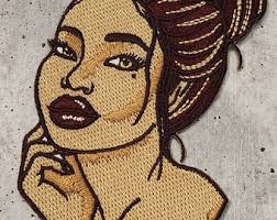 New, "sunday Soul Chic (w/full Body & Purse)" Afrocentric-diva Patch, Size  4" Iron-on Embroidered Patch, DIY, Craft Supplies, Melanin Magic