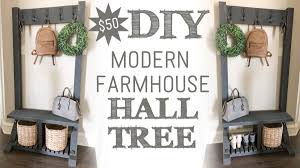 When you walk into someone's home what's the first thing you do? Diy Modern Farmhouse Hall Tree Free Plans Video Shanty 2 Chic