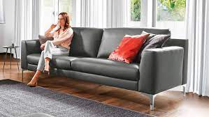 Get 5 in rewards with club o. Sofa Mesa 3 Sitzer Couch Leder Anthrazit Federkern 195 Cm