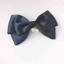 Our latest collection of hair bows have been designed in a range of fun colours so you can match any bow with your outfit. Buy Half Hair Bow In Black And Navy Blue French Barrette Pearl Charm Cute Hair Accessories Blue Hair Bow Ponytai Blue Hair Bows Hair Bows Hair Accessories