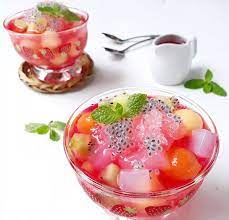 Tuang dengan air serta biji selasih. Resep Es Buah Selasih Menyegarkan Untuk Buka Puasa Resep Masakan Jawa