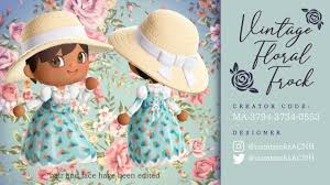 More code designs link in bio#animalcrossing #animalcrossingnewhorizons #acnhdesigns #acnhpatterns #acnhcreators #nintendoswitch. Animal Crossing Qr Closet Vintage Floral Dress