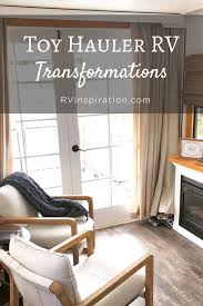 Incredible Toy Hauler Garage Transformations Rv Inspiration In 2020 Rv Interior Design Toy Hauler Diy Camper Remodel