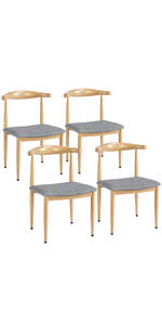 It is available with a set of metal chairs wooden farmhouse kitchen table and chairs feature comfortable seats and solid metal backs. Amazon Com Yaheetech Iron Metal Dining Chairs Stackable Side Chairs Tolix Bar Chairs With Back Indoor Outdoor Classic Chic Industrial Vintage Bistro Cafe Trattoria Kitchen Gun Metal Set Of 4 Furniture Decor