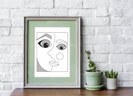 Living Room Wall Art Line Drawing Face Line Face Wall Print Etsy Forest Wall Art Room Wall Art Wall Art