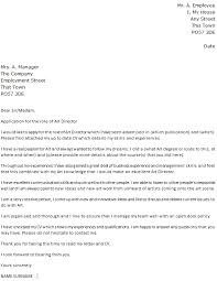 Art Director Cover Letter Example Icover Org Uk