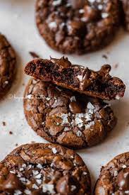 Salted Brownie Cookies Recipe Brownie Cookies Cookie Recipes Desserts