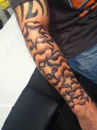 One very good design is to include almost all important navigation tools such as a compass, a world map and an anchor like this. 20 Great Lessons You Can Learn From Star Sleeve Tattoos For Men Star Sleeve Tattoos For Men Star Sleeve Tattoo Tattoo Sleeve Men Star Tattoos For Men