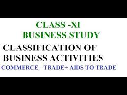 Class Xi Business Study Classification Of Business Activities Trade A Business Studies Study Activities