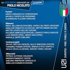 I convocati dell'italia under 20 per gli impegni di giugno. Nazionale Italiana Di Calcio Under21 Gli Azzurrini Convocati Da Paolo Nicolato Per Le Gare Con Repubblicaceca Spagna E Slovenia Maggiori Informazioni Sulle Convocazioni Https Bit Ly 2os2rop U21euro