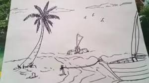 Tempat dimana sobat bisa mendapatkan kumpulan gambar hd. Sketsa Gambar Pantai Paling Mudah Cara Menggambar Pantai Youtube