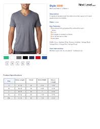 next level 6040 triblend short sleeve v