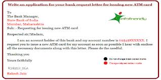 In order to close your account, you have to transfer money from it and make a request to account cancellation. Write An Application For Your Bank Request Letter For Issuing A New Atm Card